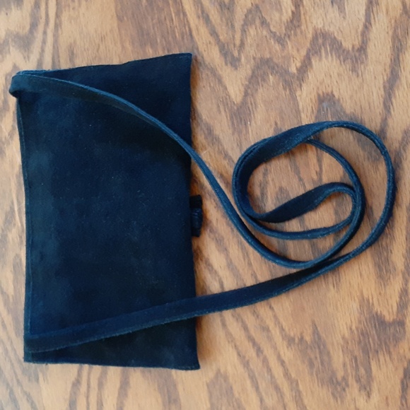 Roost black suede tasseled crossbody bag - Picture 2 of 10